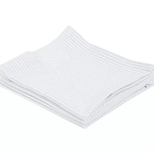 Tischläufer » 45 x 150 cm Tischdecke mit Glitzer Streifen » eleganter Stoff-Tischläufer aus Baumwolle » wiederverwendbar für Hochzeit, Feier & Gastronomie