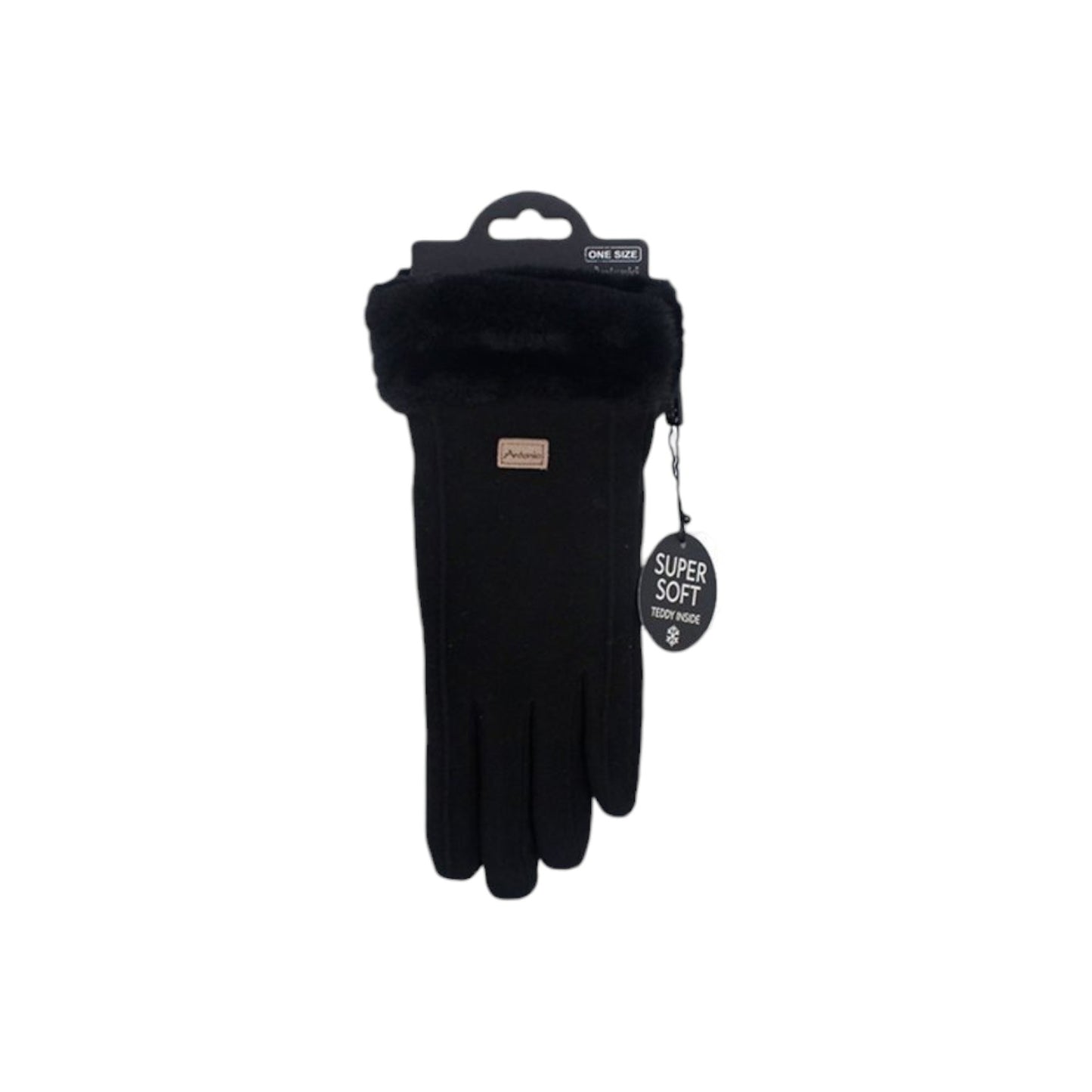 Damen Handschuhe gefüttert » Damenhandschuhe mit Touchfunktion » Winterhandschuhe mit Kunstpelz » Wildlederoptik "NY Style" Suede mit Fell
