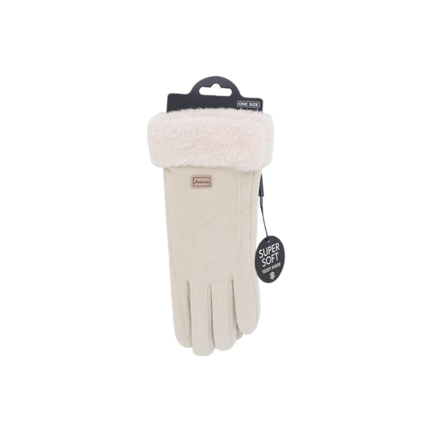 Damen Handschuhe gefüttert » Damenhandschuhe mit Touchfunktion » Winterhandschuhe mit Kunstpelz » Wildlederoptik "NY Style" Suede mit Fell