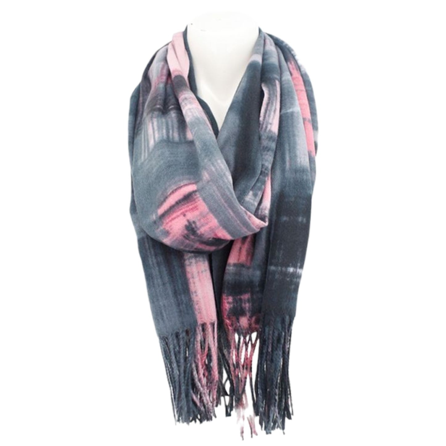 Winter Damen Schal Soft Cashmera » Winterschal Picasso » Fransenschal » Damenschal 180 x 70 cm