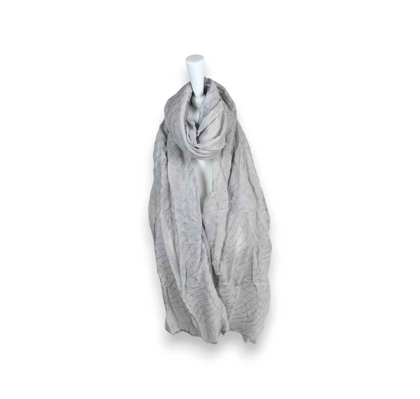 Damen Sommer Schal Glitzer Linien » leichtes Halstuch 180 x 70 cm » Sommerschal mit Glitzerstreifen » weich & dünn