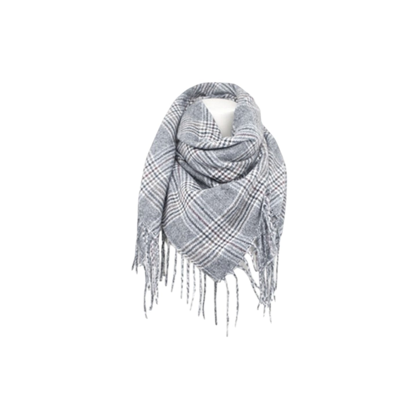 Winter Damen Schal Cashmera » Fransenschal 105cm x 100cm » Winterschal I Damenschal Soft Tartan