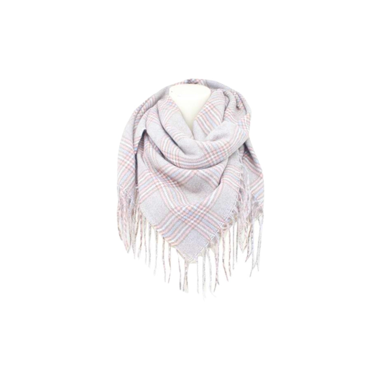 Winter Damen Schal Cashmera » Fransenschal 105cm x 100cm » Winterschal I Damenschal Soft Tartan
