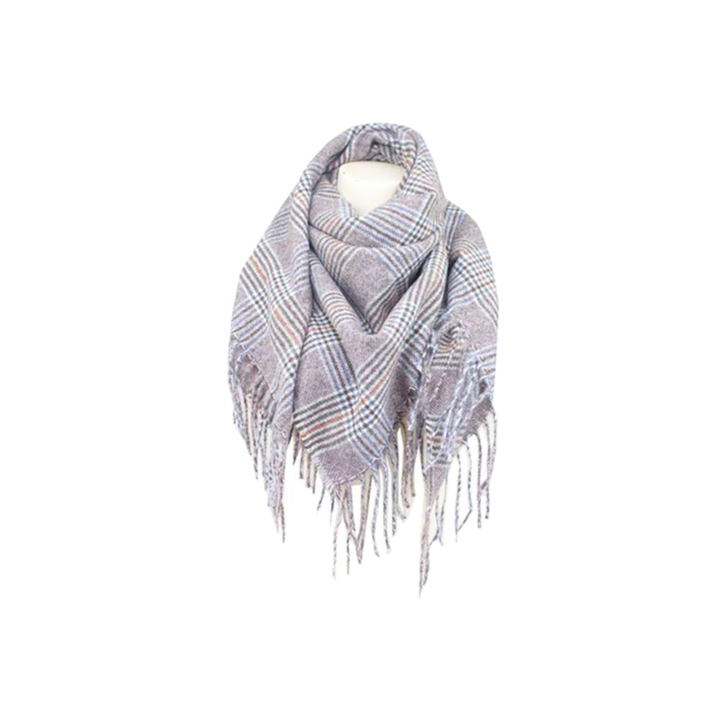 Winter Damen Schal Cashmera » Fransenschal 105cm x 100cm » Winterschal I Damenschal Soft Tartan