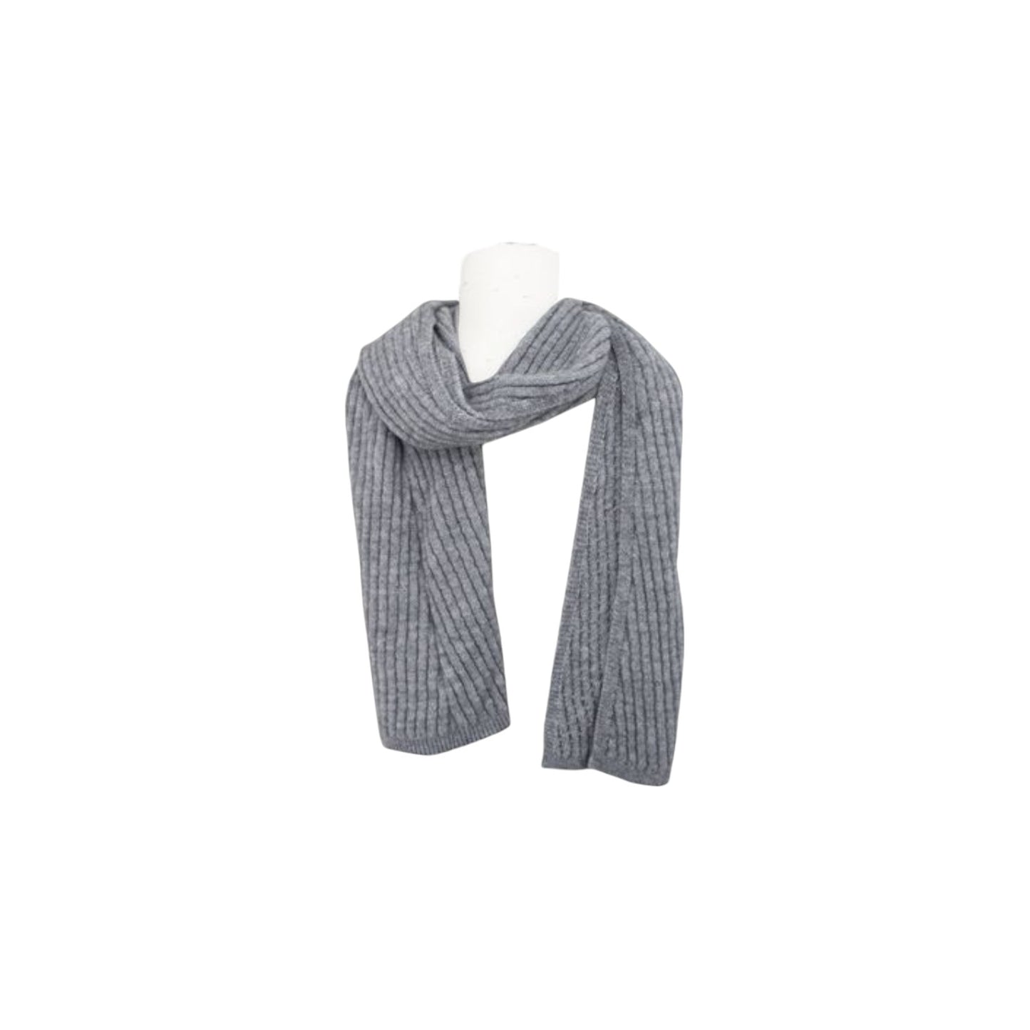 Herren Schal Alpaka Touch » Gerippter Herrenschal mit Wendeoptik » Winter Halstuch Doppelseitig » Strickschal 180x21cm