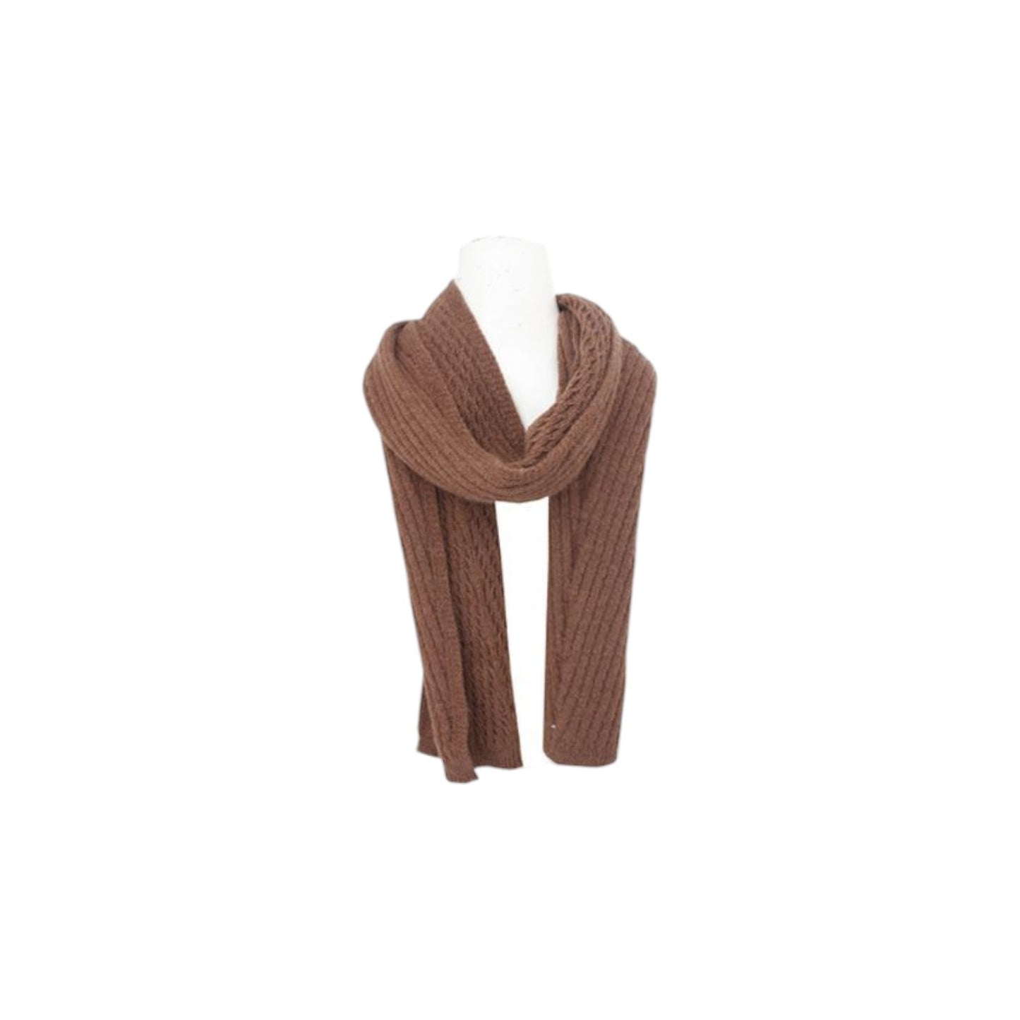 Herren Schal Alpaka Touch » Gerippter Herrenschal mit Wendeoptik » Winter Halstuch Doppelseitig » Strickschal 180x21cm