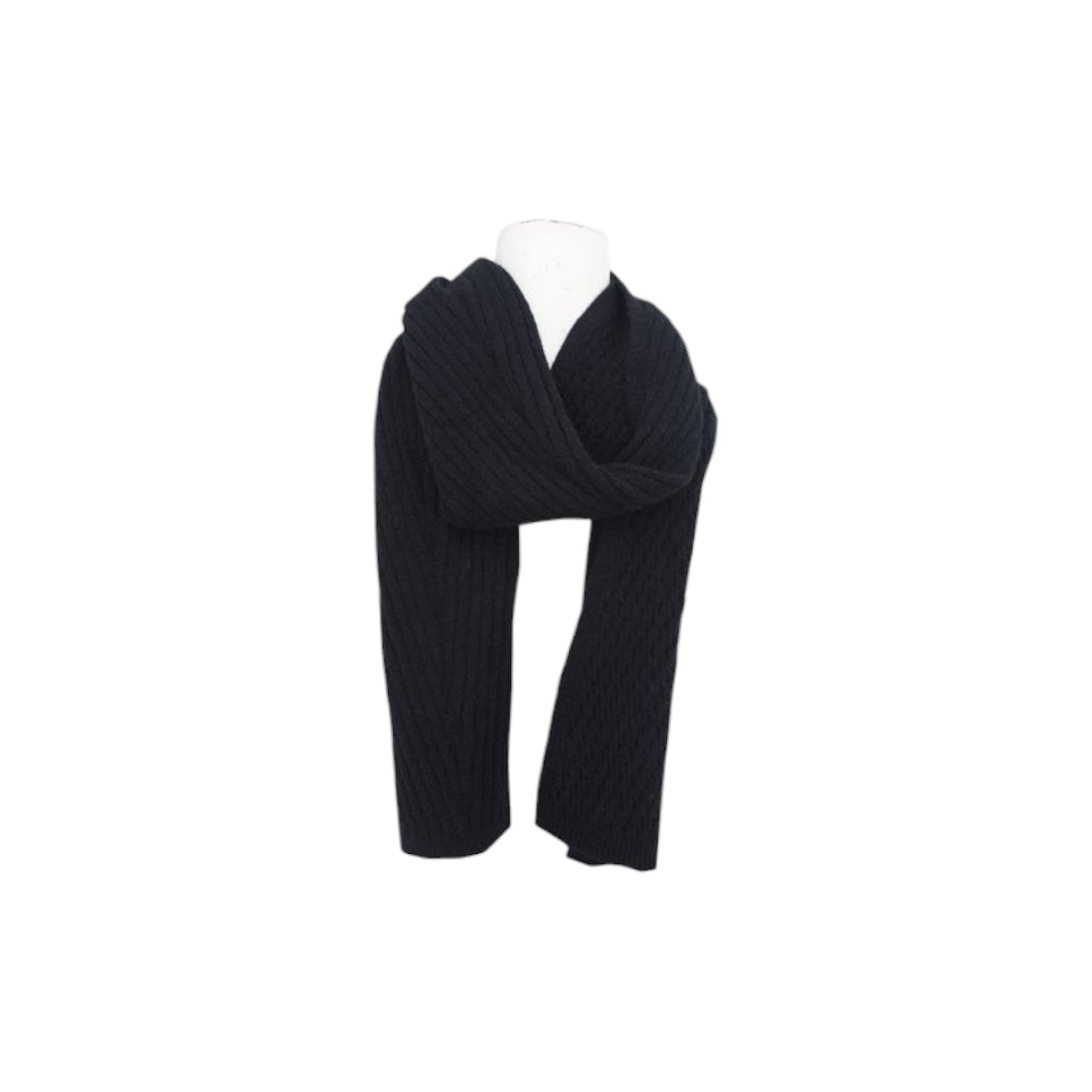 Herren Schal Alpaka Touch » Gerippter Herrenschal mit Wendeoptik » Winter Halstuch Doppelseitig » Strickschal 180x21cm