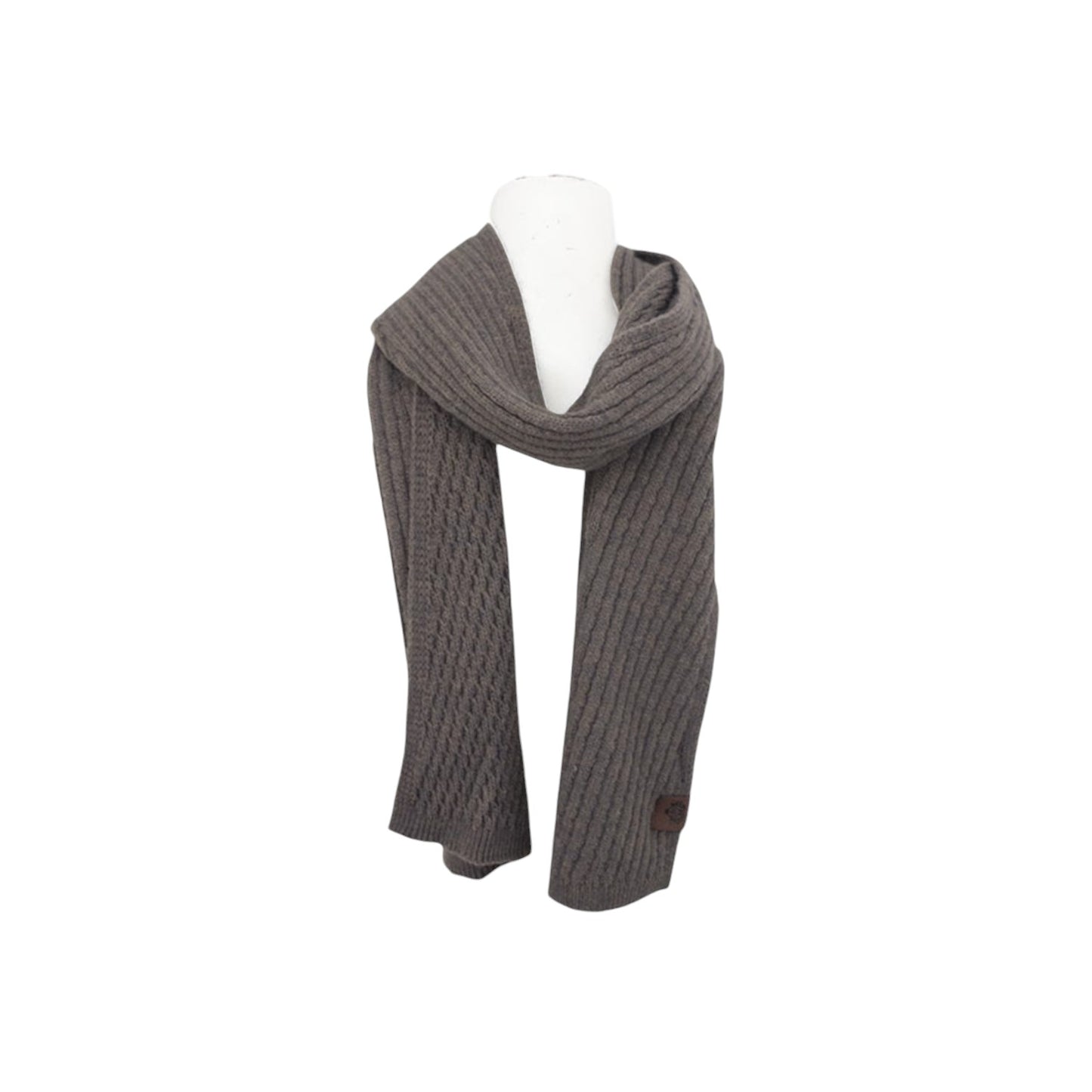 Herren Schal Alpaka Touch » Gerippter Herrenschal mit Wendeoptik » Winter Halstuch Doppelseitig » Strickschal 180x21cm