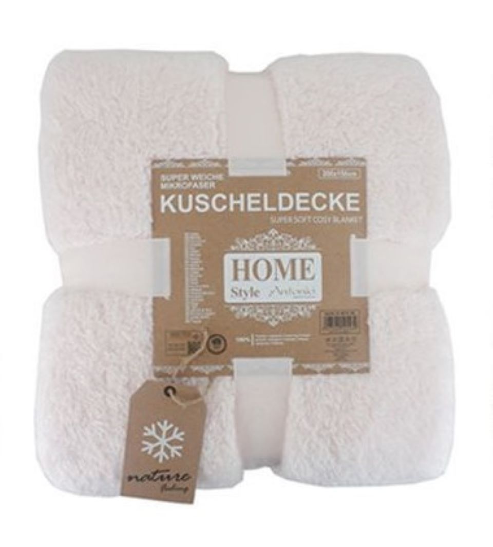 Teddy Kuscheldecke 150 x 200 cm » warme Wohndecke in Kunstfell-Optik | flauschige Mikrofaser Decke