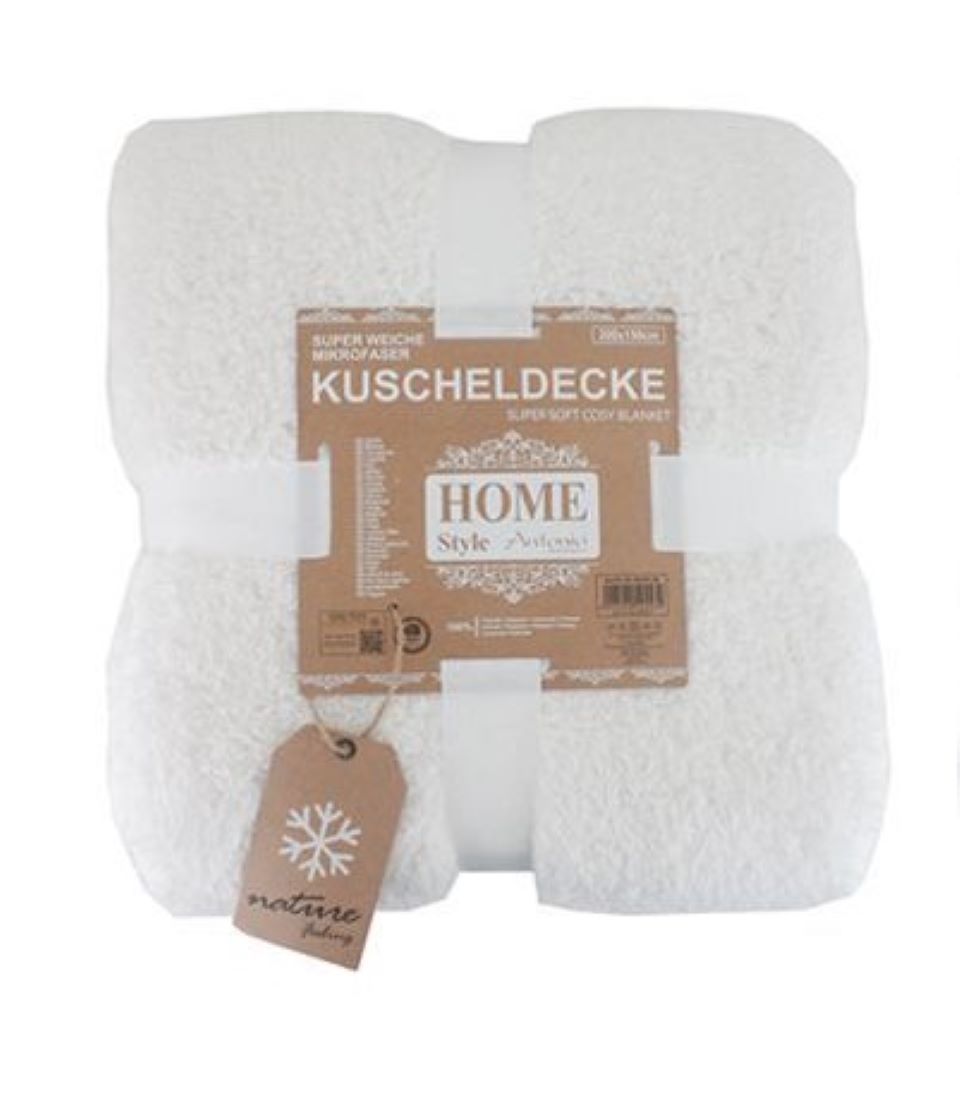 Teddy Kuscheldecke 150 x 200 cm » warme Wohndecke in Kunstfell-Optik | flauschige Mikrofaser Decke