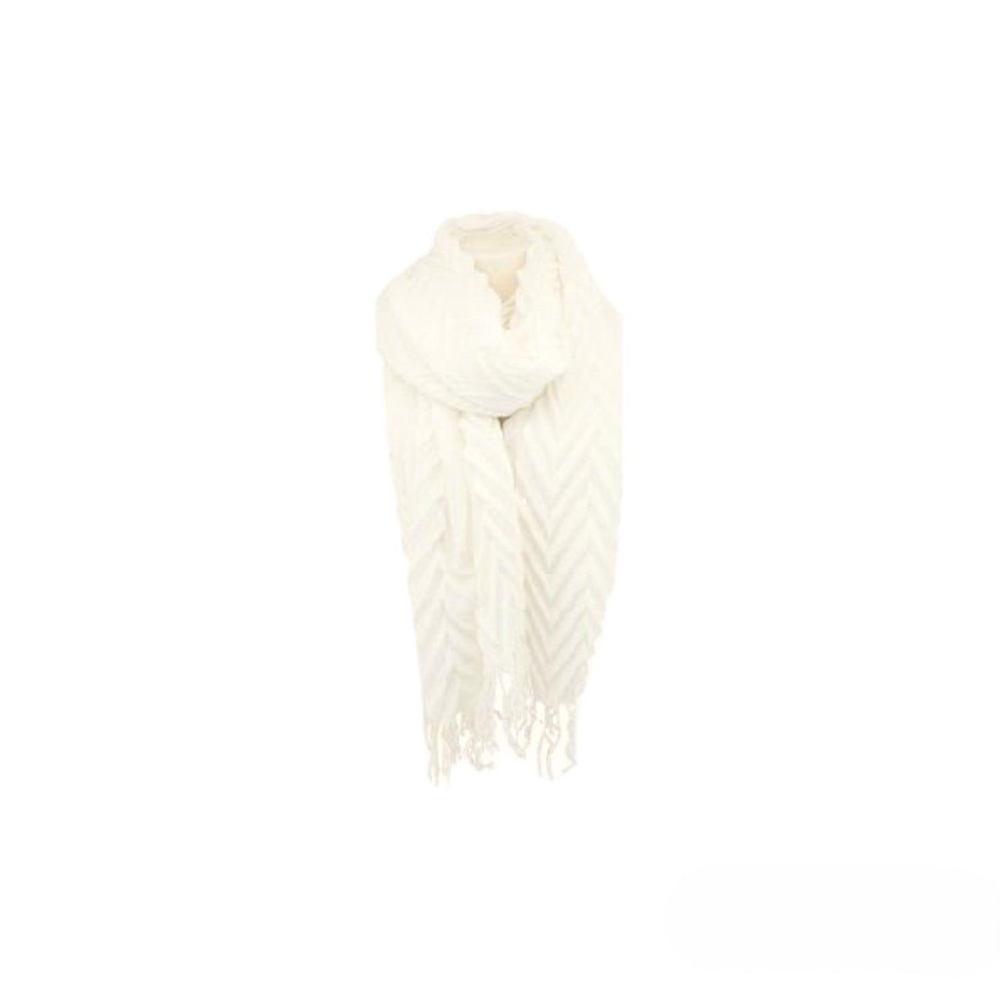 Winter Damen Schal » Fransenschal 220 x 72 cm » Damenschal in Faltenoptik » Winterschal Soft Cashmera Plissee