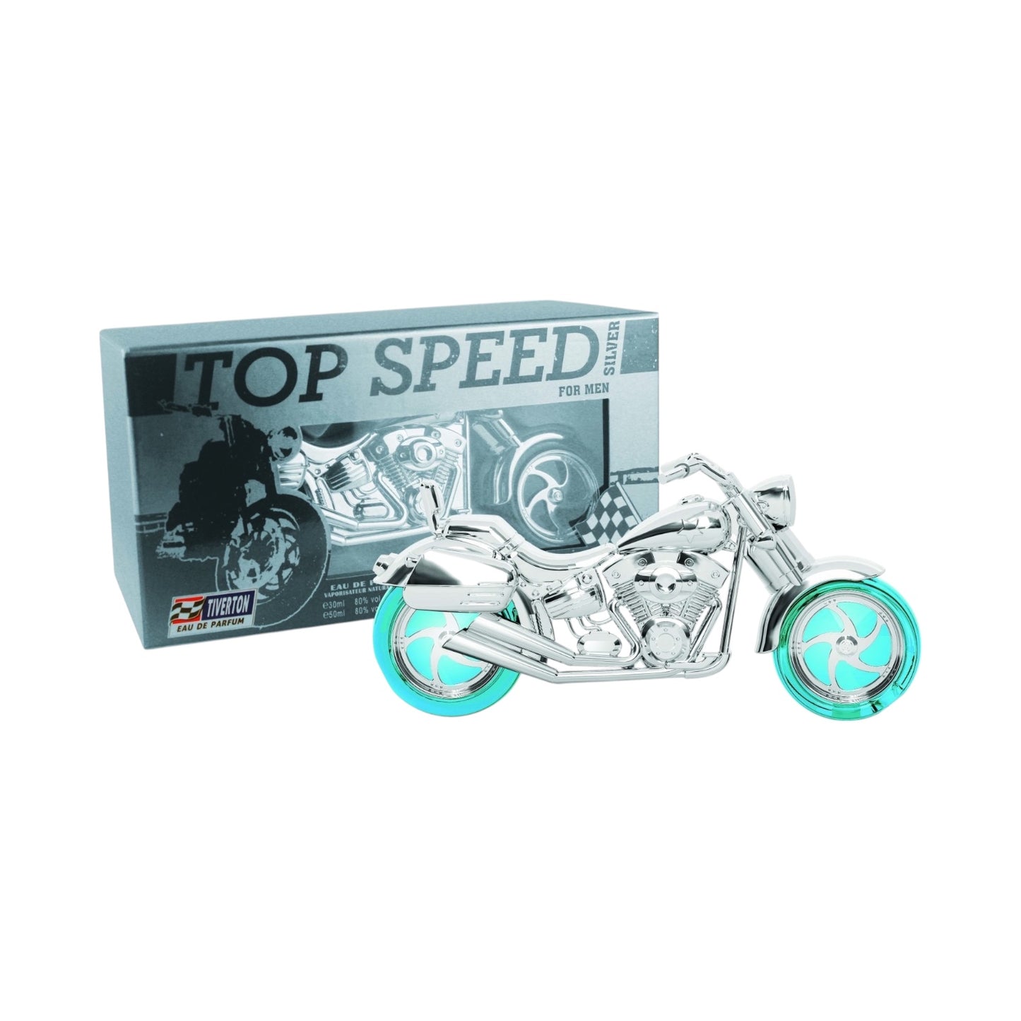 Herren Parfüm "Harley" » Motorrad 30 ml + 50 ml in 2 Duftnoten » Eau de Toilette » Tiverton Top Speed Silber