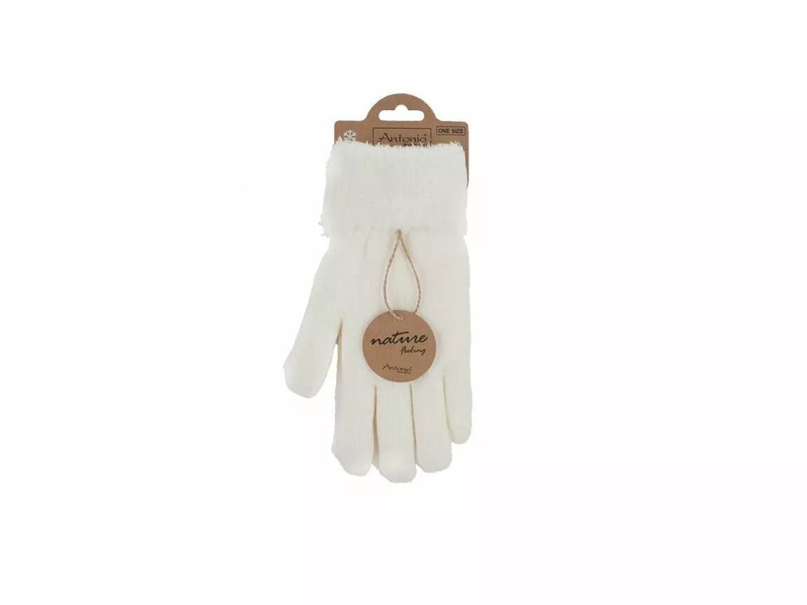 Gefütterte Damen Strickhandschuhe » Teddy Winterhandschuhe » Fingerhandschuhe Super Soft