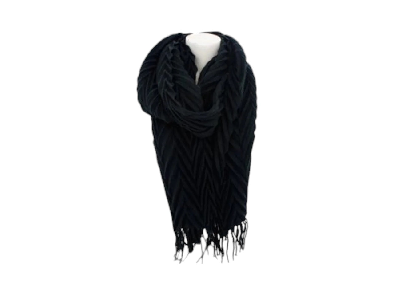 Winter Damen Schal » Fransenschal 220 x 72 cm » Damenschal in Faltenoptik » Winterschal Soft Cashmera Plissee
