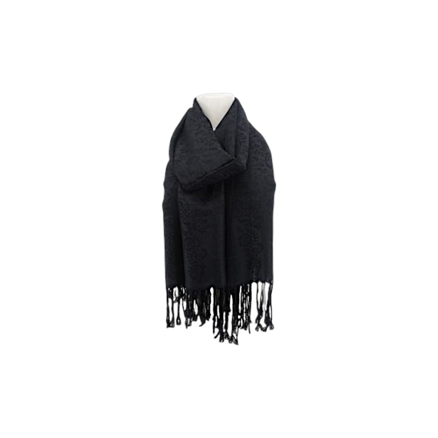 Damen Winter Schal » Winterschal 175 x 70 cm » Fransenschal mit Paisleymuster » Blumen Muster » seidig weich