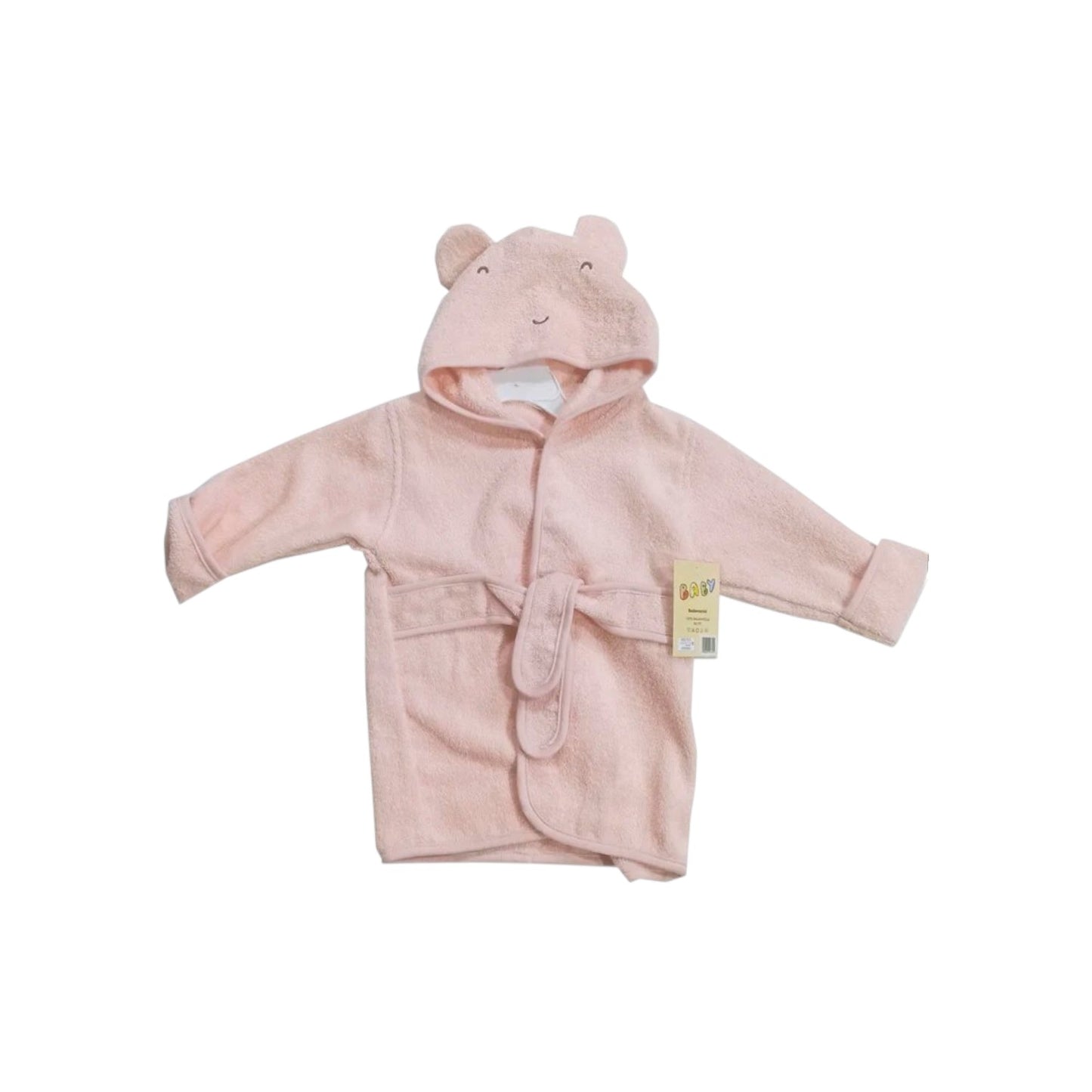 Frottée Baby Bademantel mit Tiergesicht » Morgenmantel & Kleinkinder Badetuch » 100% Baumwolle » mit Kapuze und Gürtel