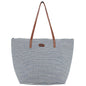 XL Strandtasche » Maritime Streifen » große Handtasche ca. 54 x 39 cm » Maritim Schultertasche Tasche » Badetasche mit Reißverschluss