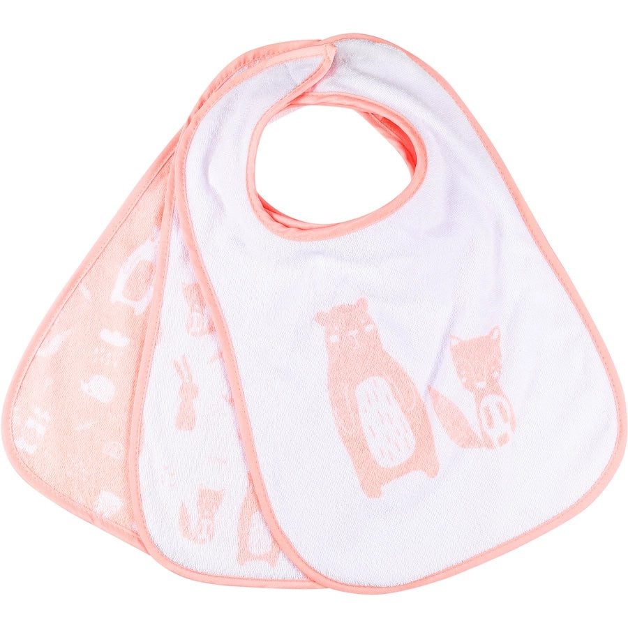Klettlätzchen 3er Pack » Lätzchen-Set mit Klettverschluss » Schlabberlätzchen mit niedlichem Tier Design » Baby & Kleinkind Schlabberlatz