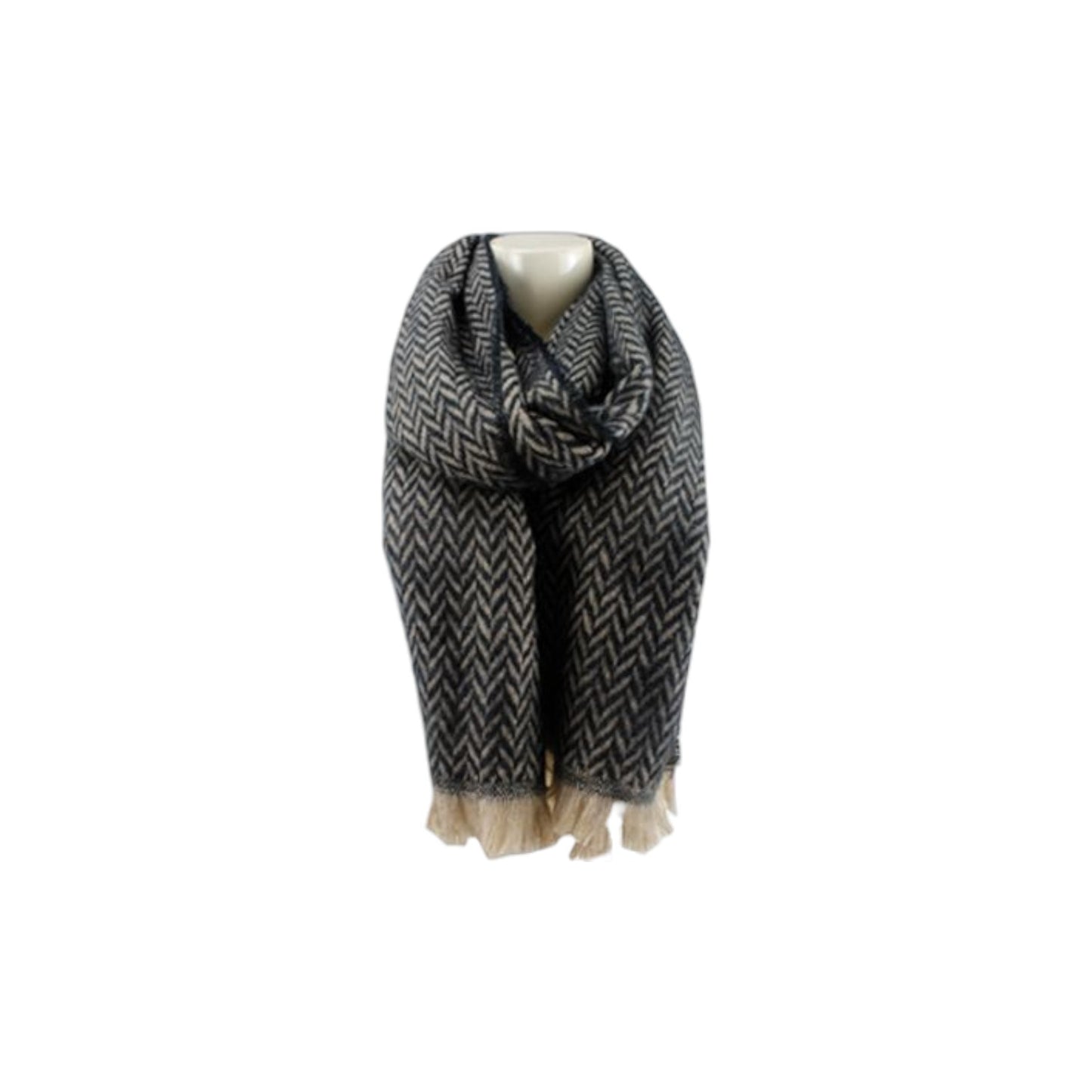 Winter Damen Schal Fashion Mix Lurex » Winterschal Cashmera » Fransenschal 190 x 45 cm » warmer Damenschal mit Fransen & glitzer