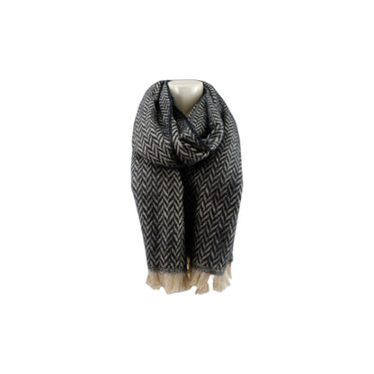 Winter Damen Schal Fashion Mix Lurex » Winterschal Cashmera » Fransenschal 190 x 45 cm » warmer Damenschal mit Fransen & glitzer