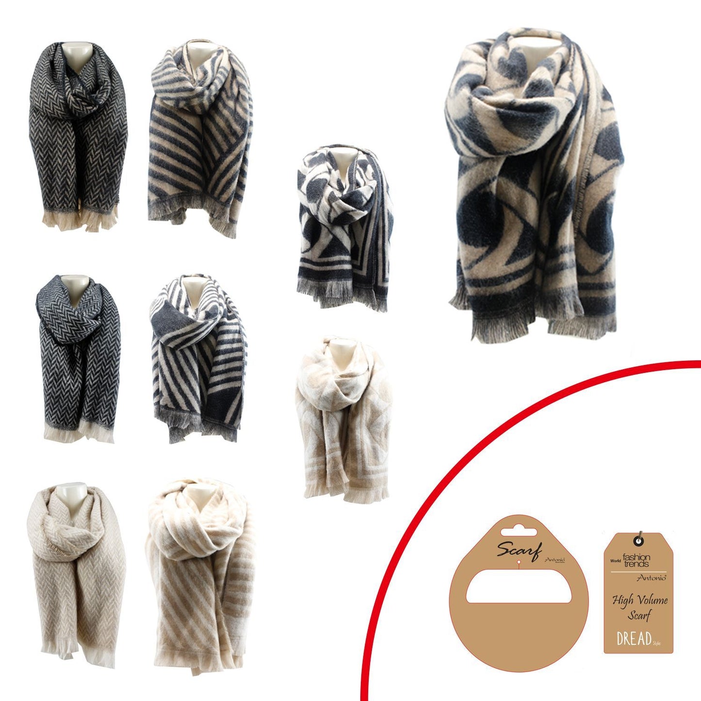 Winter Damen Schal Fashion Mix Lurex » Winterschal Cashmera » Fransenschal 190 x 45 cm » warmer Damenschal mit Fransen & glitzer