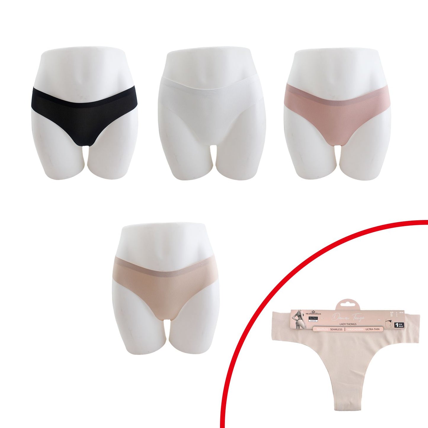 Sommer Damen Slips Nahtlos » gerippter Tanga » unsichtbare Unterwäsche » Rippstoff » Wäsche & Loungewear » hauchdünn & ohne sichtbare Abdrücke