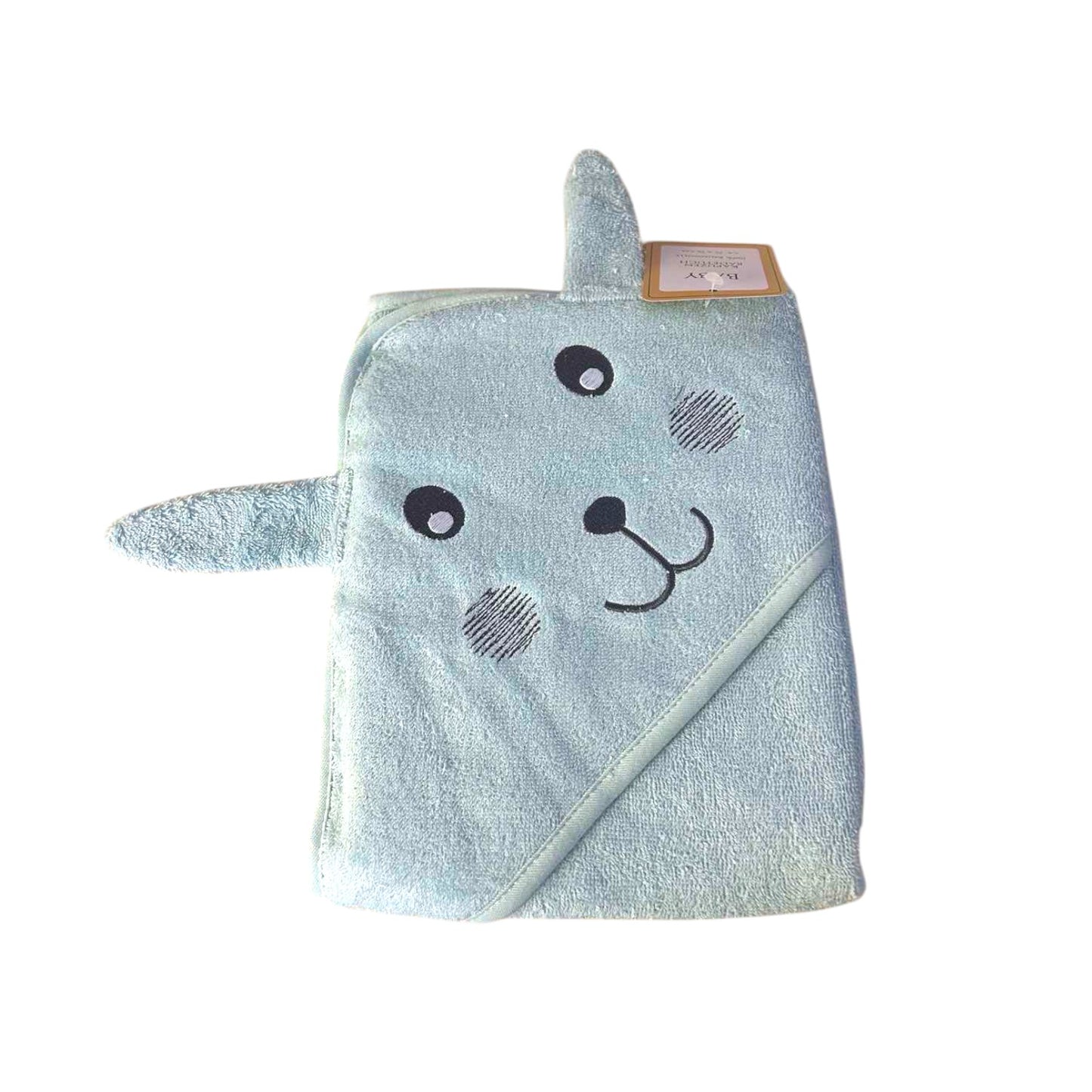 Baby Kapuzenbadetuch mit niedlichem Tier » Badetuch 76 x 76 cm » Kleinkind Bade Handtuch mit Kapuze » 100% reine Baumwolle