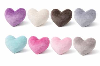 Herzkissen » Kuschelkissen 45 x 45 cm » weiches Herz Kissen » Dekokissen » Zierkissen aus Kunstfell