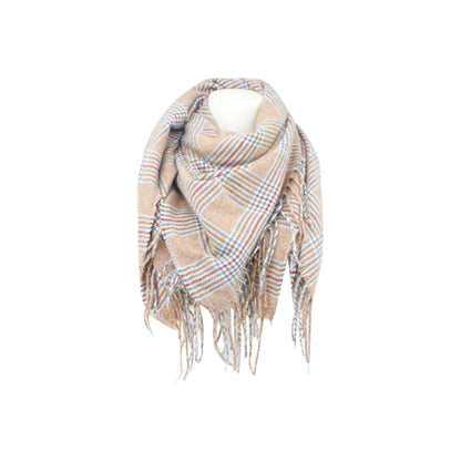 Winter Damen Schal Cashmera » Fransenschal 105cm x 100cm » Winterschal I Damenschal Soft Tartan
