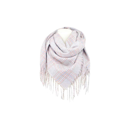 Winter Damen Schal Cashmera » Fransenschal 105cm x 100cm » Winterschal I Damenschal Soft Tartan