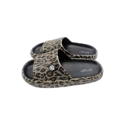 Damen Badelatschen "Clou Shoes" » günstige Damenschuhe » Badeschlappen mit Leo- & Blumenmuster » Sommer Sandalen, Badeschuhe & Garten Schuhe
