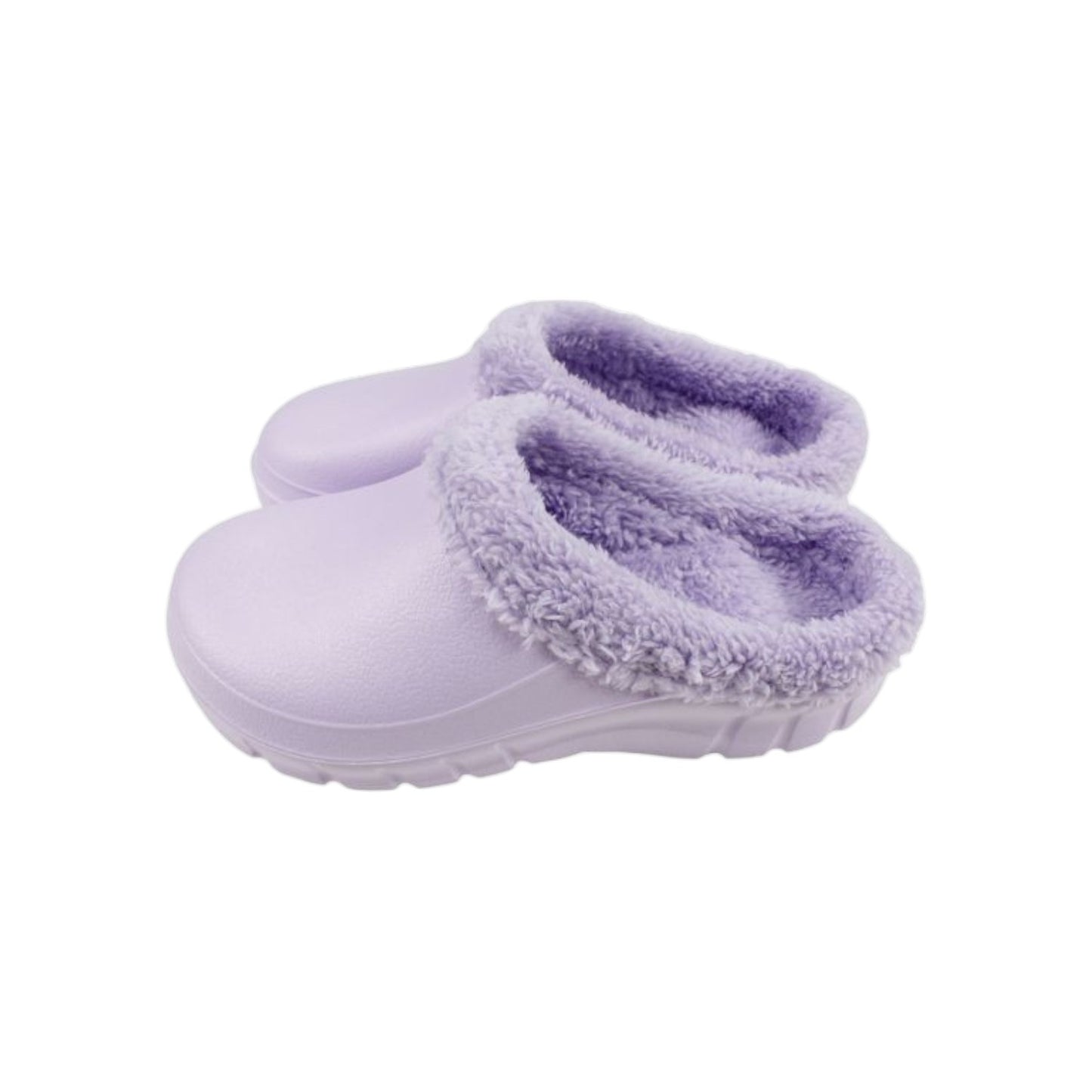 Damen Clogs » Hausschuhe mit Teddy Kunstfell » Damenschuhe » gefütterte Slipper » Winter & Herbst Garten Schuhe