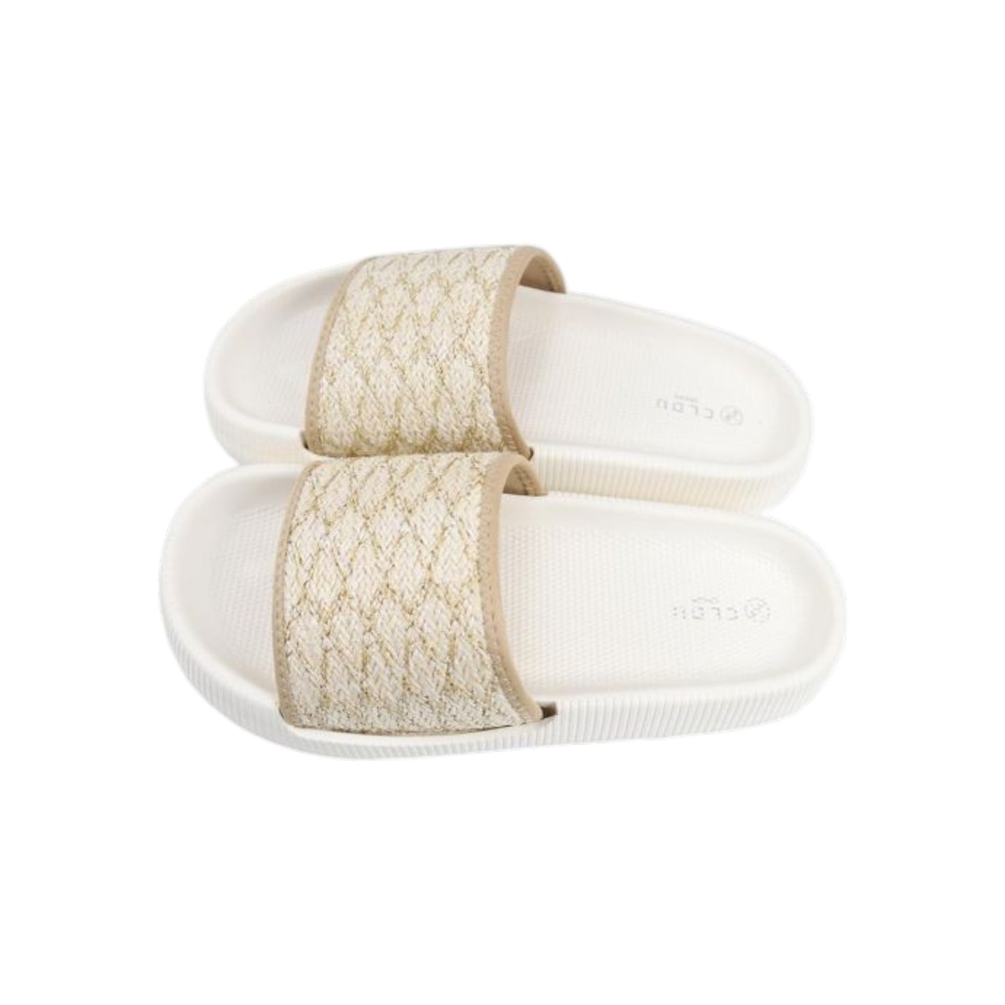 Damen Pantoletten » Badelatschen naturfarben » Badeschuhe mit dicker Sohle » Slipper & Hausschuhe » moderne Sommerschuhe