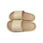 Damen Pantoletten » Badelatschen naturfarben » Badeschuhe mit dicker Sohle » Slipper & Hausschuhe » moderne Sommerschuhe