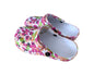Damen Clogs Blumen » günstige Damenschuhe » Badeschlappen mit Blumenmuster » Sommer Garten Schuhe & Garten Schuhe » Badelatschen mit Riemen und Cut-Outs