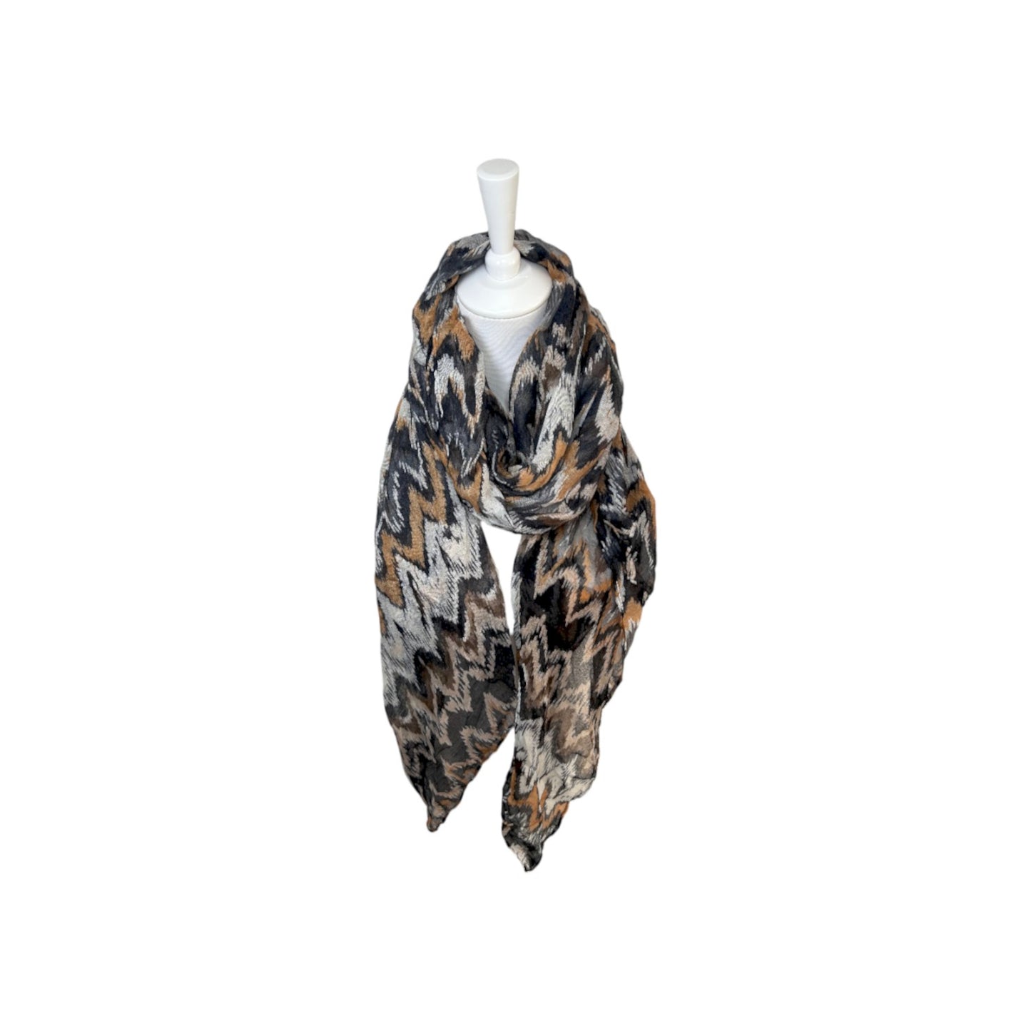 Sommer Damen Schal » Beige Collection » leichter Sommerschal 180 x 80 cm » Halstuch mit verschiedenen Mustern in Beige & Braun » Damenschal weich & dünn