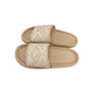 Damen Pantoletten » Badelatschen naturfarben » Badeschuhe mit dicker Sohle » Slipper & Hausschuhe » moderne Sommerschuhe