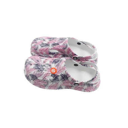 Damen Clogs Blumen » günstige Damenschuhe » Badeschlappen mit Blumenmuster » Sommer Garten Schuhe & Garten Schuhe » Badelatschen mit Riemen und Cut-Outs
