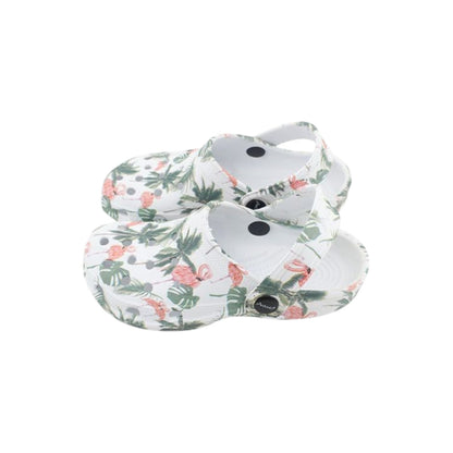 Kinder Clogs mit Blumenmuster » günstige Kinderschuhe » Kinder Badeschlappen » Schuhe für Kleinkinder » Badelatschen mit Riemen und Cut-Outs