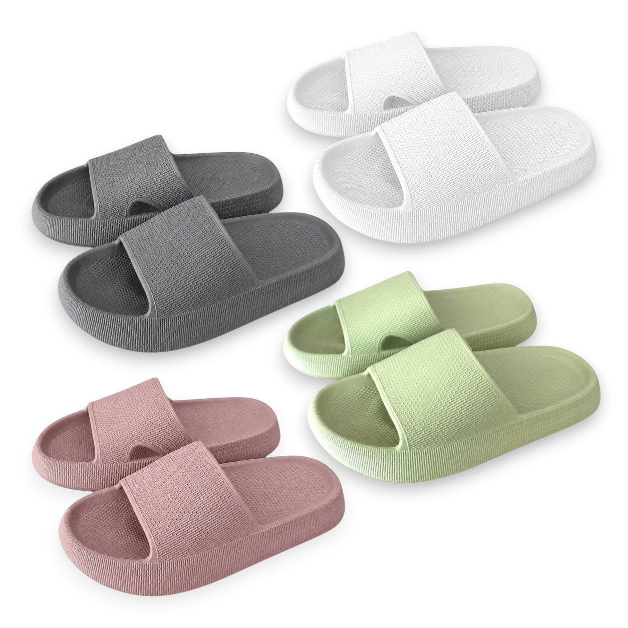 Damen Pantoletten » moderne Badelatschen » Badeschuhe mit dicker Sohle » Slipper