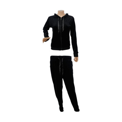 Damen Sport Set » Wohlfühlanzug aus Samt » Jacke und Jogging Hose mit Taschen » Trainingsanzug & Pyjama » Homewear & Loungewear