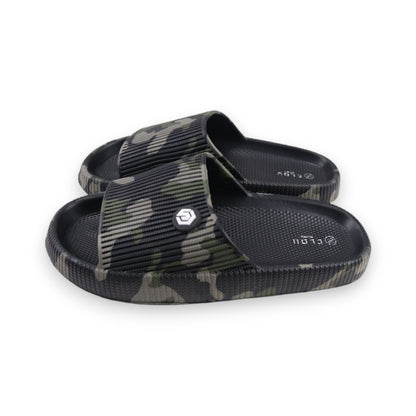 Herren Badelatschen Camouflage » günstige Herrenschuhe » Badeschlappen mit Tarnmuster » Sommer Sandalen, Badeschuhe & Garten Schuhe