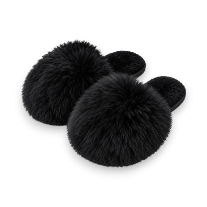 Fluffy Damen Hausschuhe mit Fell » Damenschuhe mit Kunstfell » Flauschige Schlappen » warme Pantoffeln mit Kunstpelz