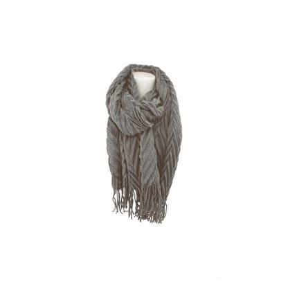 Winter Damen Schal » Fransenschal 220 x 72 cm » Damenschal in Faltenoptik » Winterschal Soft Cashmera Plissee