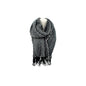 Winter Damen Schal » Fransenschal 220 x 72 cm » Damenschal in Faltenoptik » Winterschal Soft Cashmera Plissee