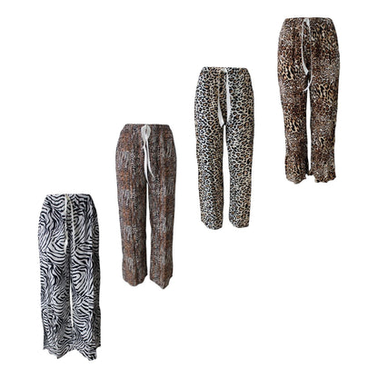 Sommer Damen Hose » Leichte Hose Leo Edition » bequeme Freizeithose "Loose Style" » Damen Sommerhose & Stoffhose » für Freizeit & Alltag