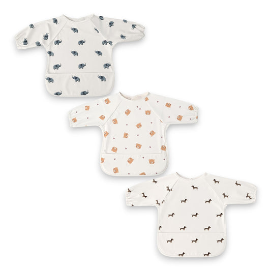 Ärmellätzchen » Baby-Lätzchen mit Ärmeln und Auffangschutz » Schlabberlätzchen mit niedlichem Tier Design » Baby & Kleinkind Schlabberlatz » Wasserabweisend