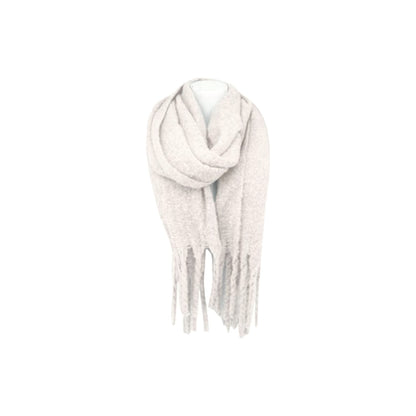 Winter Damen Schal » Winterschal Dread Style » Winterfarben » Fransenschal 187 x 50 cm » warmer Damenschal mit dicken Fransen » Hohes Volumen