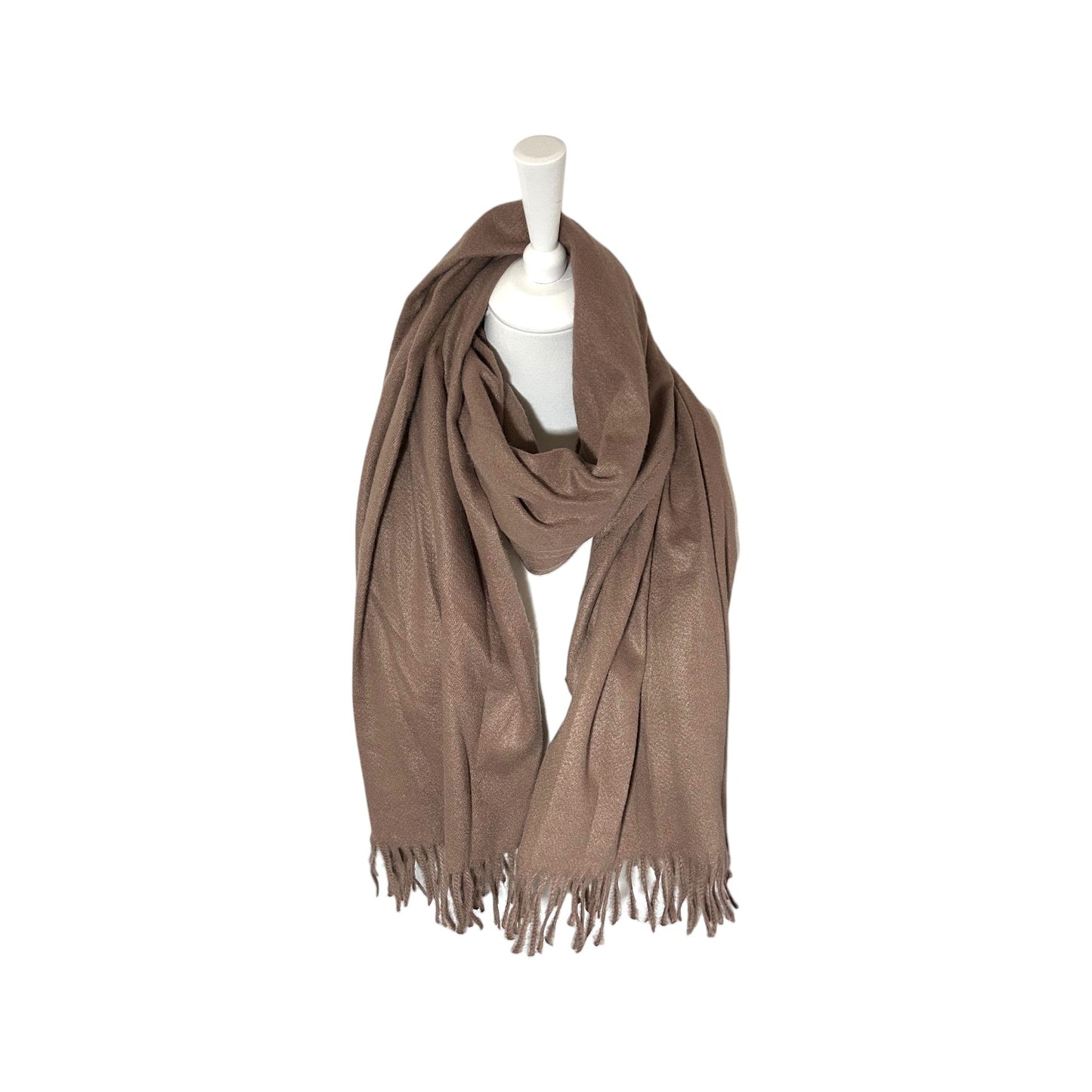 Winter Damen Fransenschal » XL Damenschal » weiches Cashmera » Winterschal 180x68cm