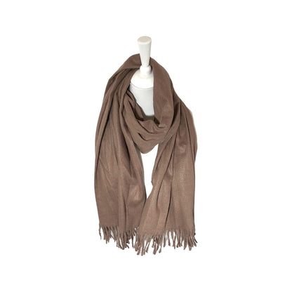 Winter Damen Fransenschal » XL Damenschal » weiches Cashmera » Winterschal 180x68cm